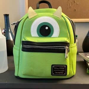 Green Small Loungefly Backack - Monsters Inc